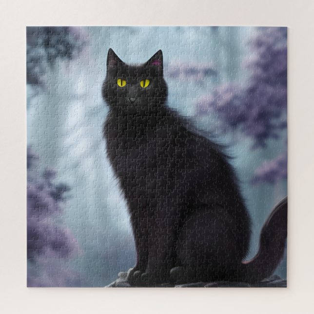 Puzzle de chat noir (Vertical)