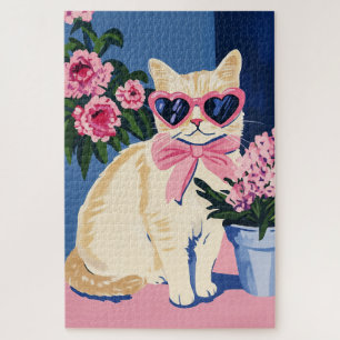 Puzzle de chat Preppy