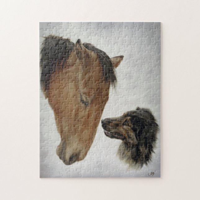 Puzzle de cheval et de chien (Vertical)