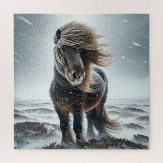 Puzzle de cheval islandais dans son élément