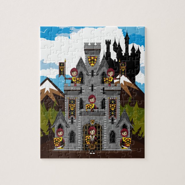 Puzzle de chevaliers et de château de croisé (Vertical)