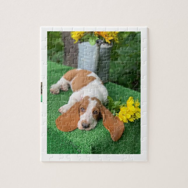 Puzzle de chiot de Basset hound (Vertical)