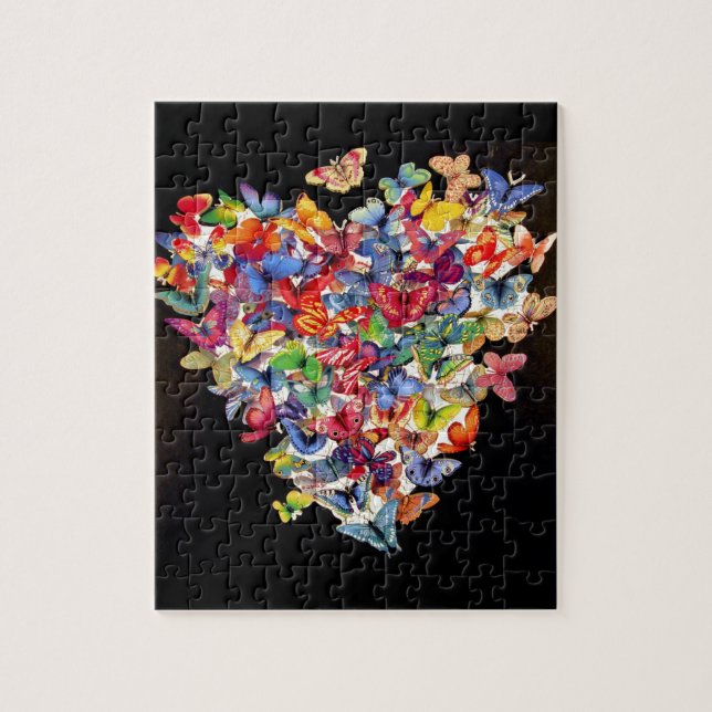 Puzzle de coeur de papillon (Vertical)