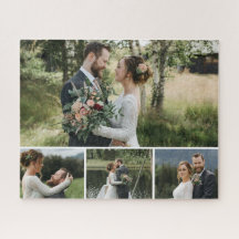 Puzzle de collage photo personnalisé moderne 4 pho