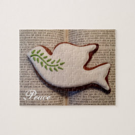 Puzzle de colombe de paix de biscuit de pain
