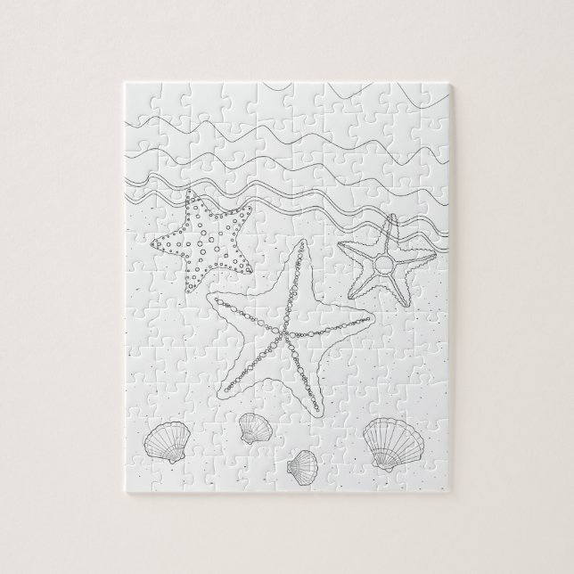 Puzzle de coloriage pour adultes de Starfish (Vertical)