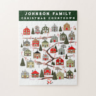 Puzzle de compte à rebours de Noël personnalisé