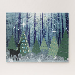 Puzzle de conception Noël dans la forêt