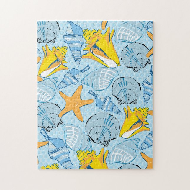 Puzzle de coquilles 11x14 pour les aveugles de cou (Vertical)