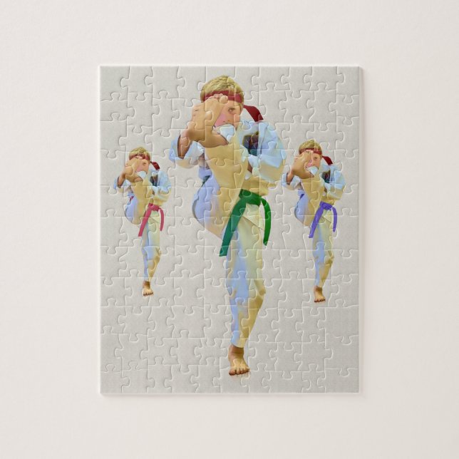 Puzzle de coup de pied de karaté (Vertical)