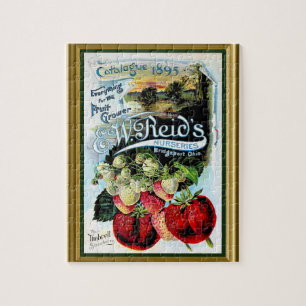 Puzzle de couverture du catalogue de fruits vintag