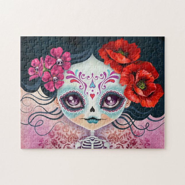 Puzzle de crâne de sucre d'Amelia Calavera (Horizontal)