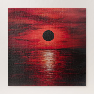 Puzzle de découpage de lumière du soir de décorati