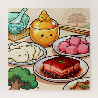 Puzzle de dim sum classique et de plats chinois