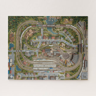 Puzzle de disposition de modèle de chemin de fer