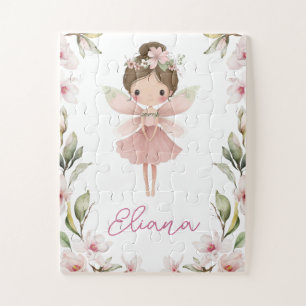 Puzzle de fée personnalisé avec nom pour filles