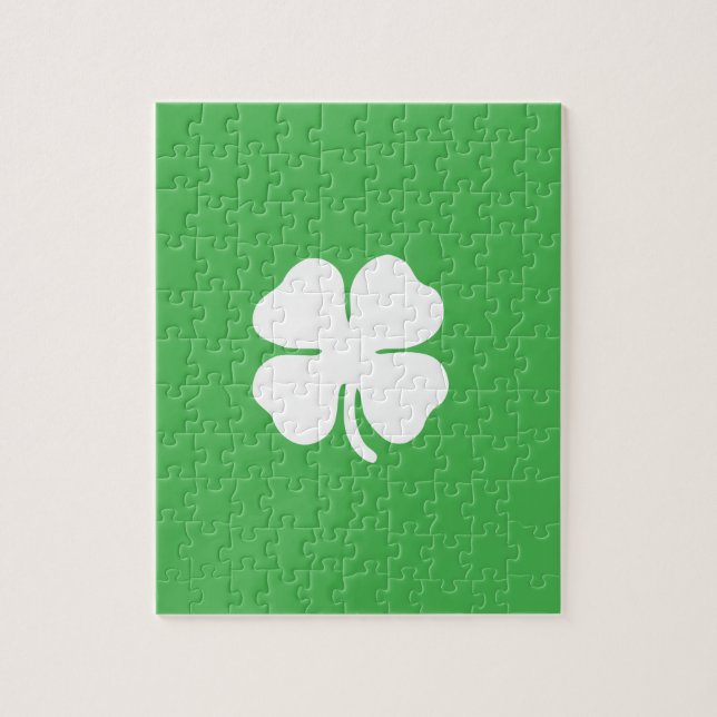 Puzzle de feuille de Clover blanc (Vertical)