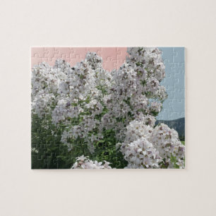 Puzzle de fleurs blanches en fleurs