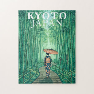 Puzzle de forêt de bambou de Kyoto Japon Vintage