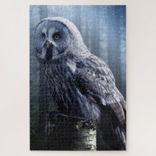 Puzzle de forêt de boisés d'oiseaux d'hibou