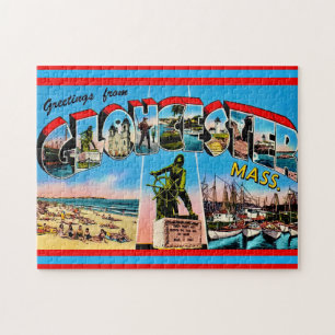 Puzzle de Gloucester MA avec message de bienvenue