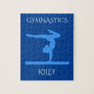 Puzzle de gymnastique de gymnastique. Nom personn