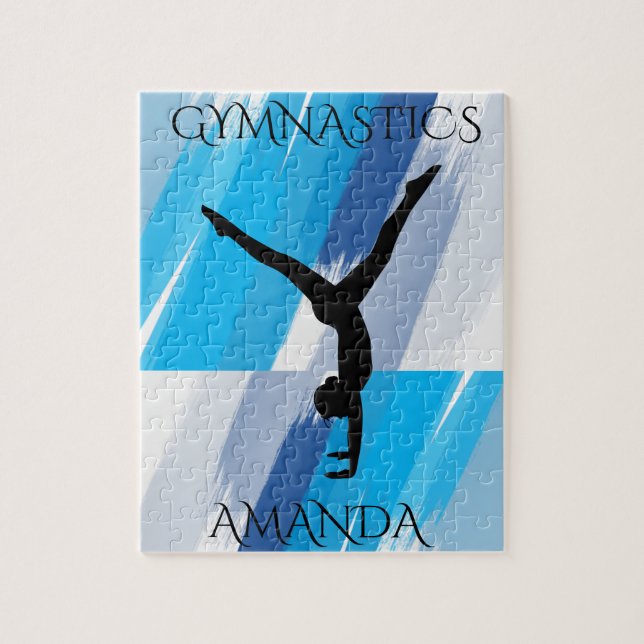 Puzzle de gymnastique de gymnastique. Nom personna (Vertical)