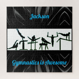 Puzzle de gymnastique pour garçons avec son nom !