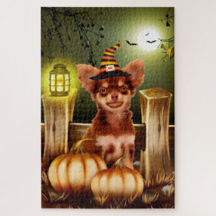 Puzzle de Halloween de chien Chihuahua