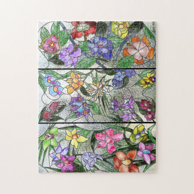 Puzzle de jardin en verre tendu (Vertical)