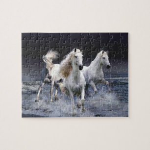 Puzzle de jeu Chevaux blancs