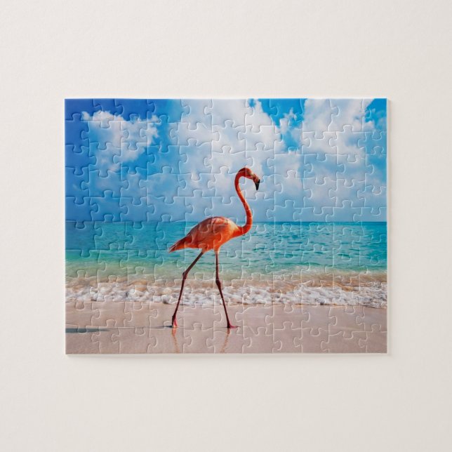 Puzzle de jeu de Flamant rose (Horizontal)