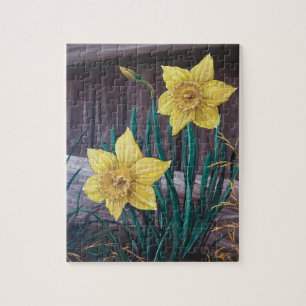 Puzzle de jonquilles jaunes 8" x 10"