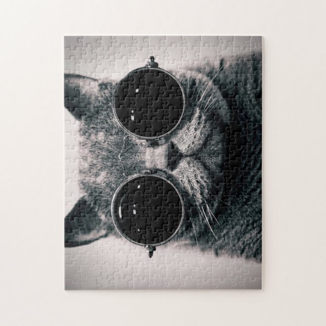 Puzzle de Kitty de lunettes (Vertical)