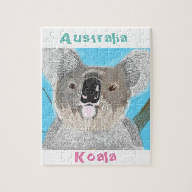 Puzzle de koala - tiré par la main (Vertical)