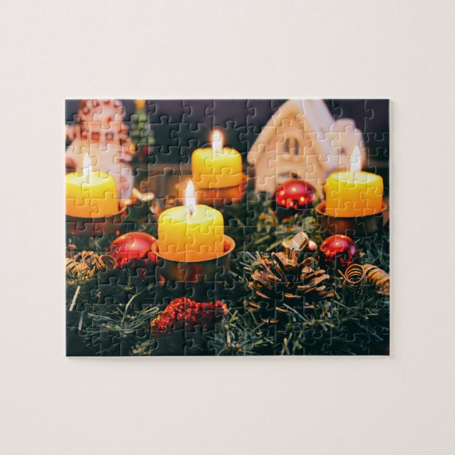 Puzzle de la bougie de Noël (Horizontal)