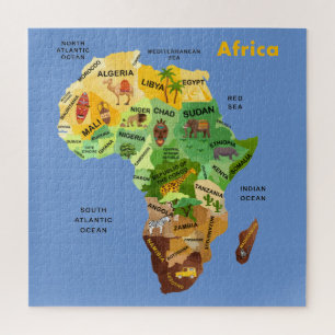Puzzle de la carte de l'Afrique