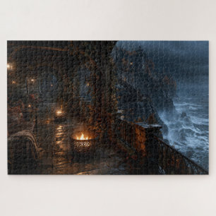 Puzzle de la falaise de la tempête d'automne