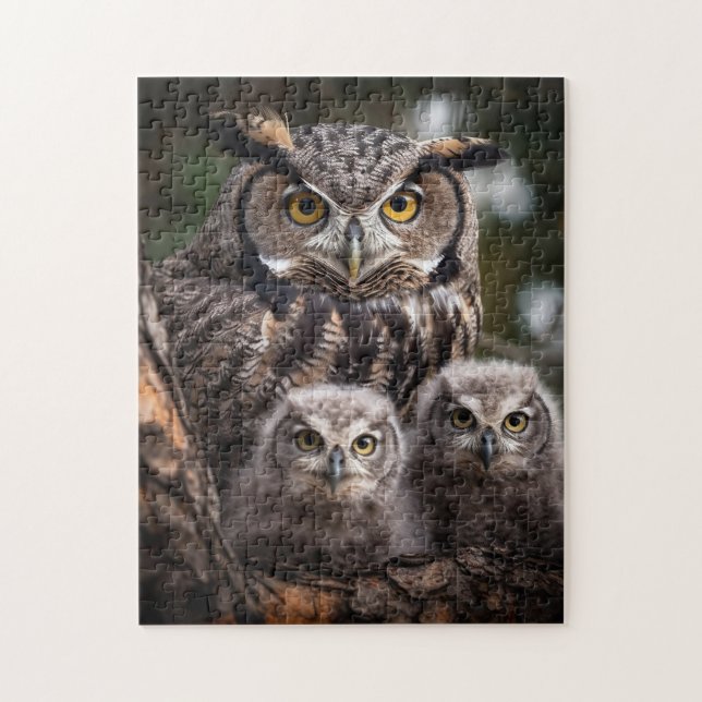 Puzzle de la famille Owl (Vertical)