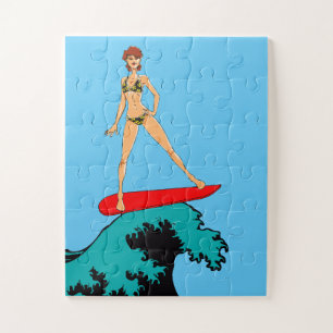 PUZZLE DE LA FILLE SURFEUSE