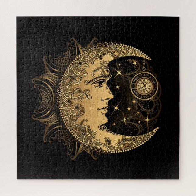 Puzzle de la lune d'or (Vertical)