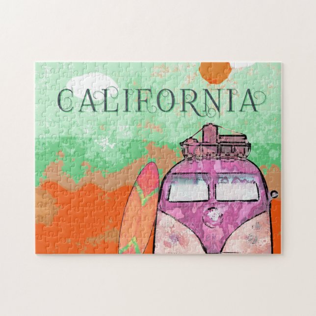 Puzzle de l'affiche de voyage en Californie (Horizontal)