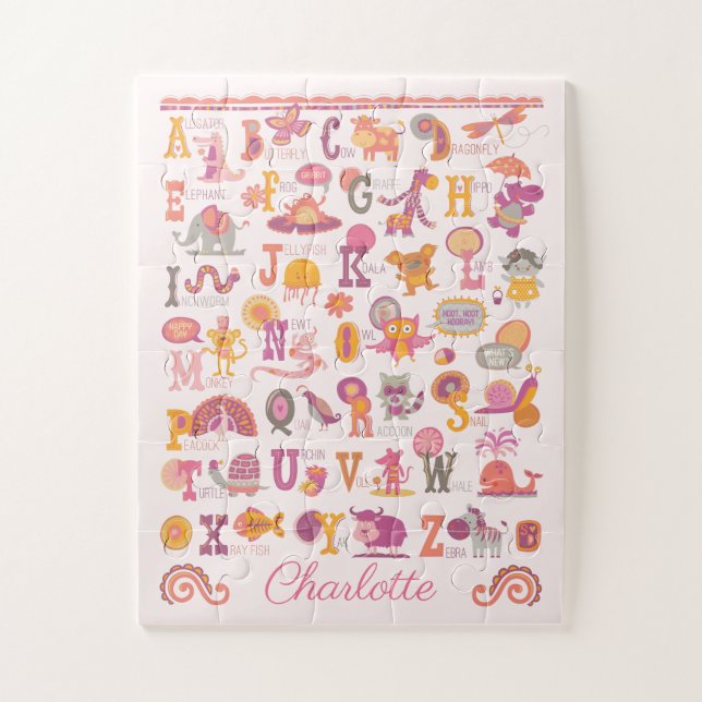 Puzzle de l'alphabet animal d'ABC (Vertical)