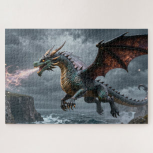 Puzzle de l'animal celtique spirituel dragon