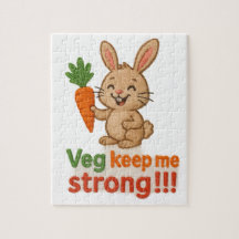Puzzle de lapin avec vegie