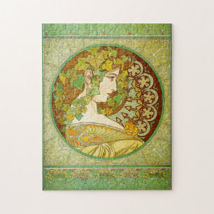 Puzzle de laurier d'Alphonse Mucha