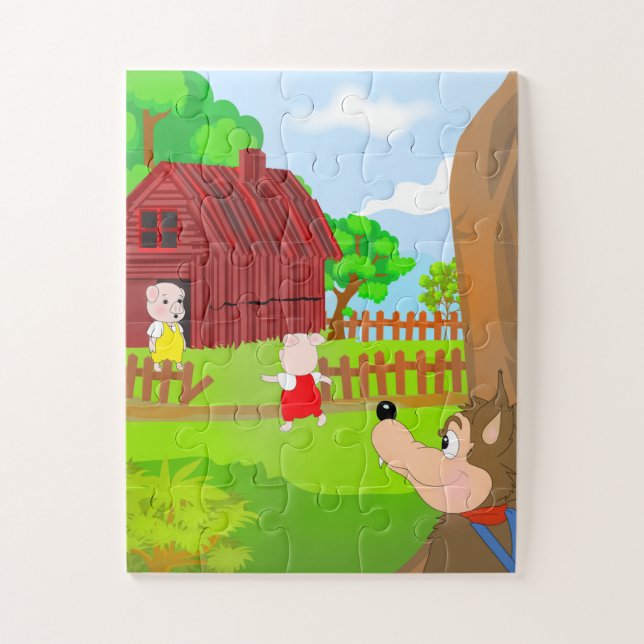 Puzzle de l'histoire des enfants - Trois petits co (Vertical)
