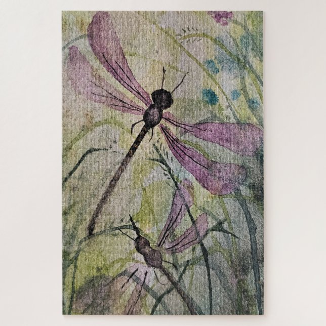Puzzle de libellule violette (Vertical)