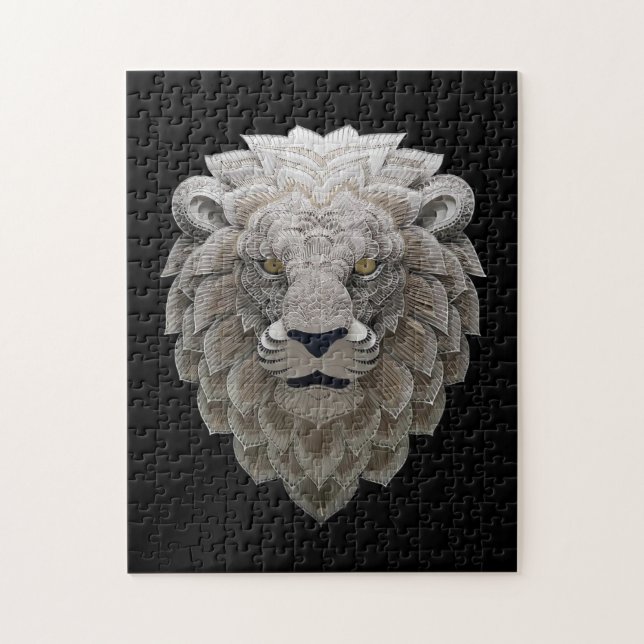 Puzzle de lion en papier amusant (Vertical)