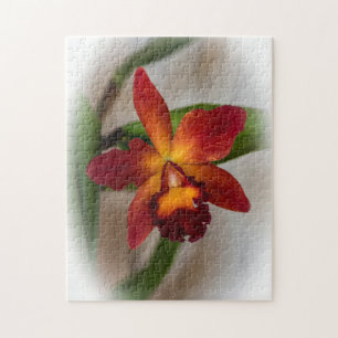Puzzle de l'orchidée orange douce en chef